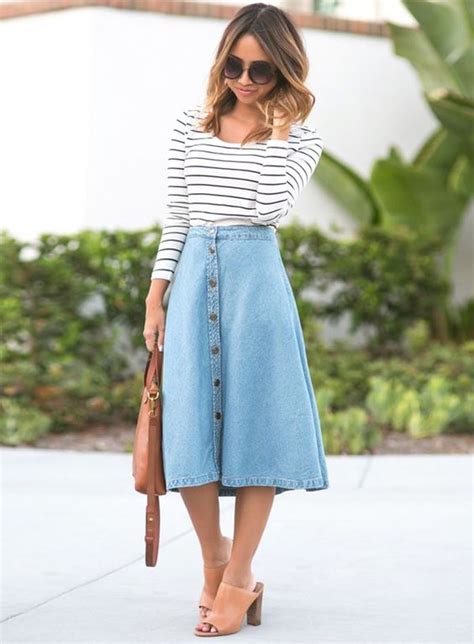 Looks com Saia Jeans: 70 Looks e Dicas de Como .